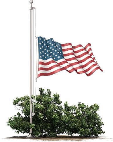Why are the American flags flying at half-mast?