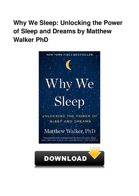 Who narrates why we sleep?